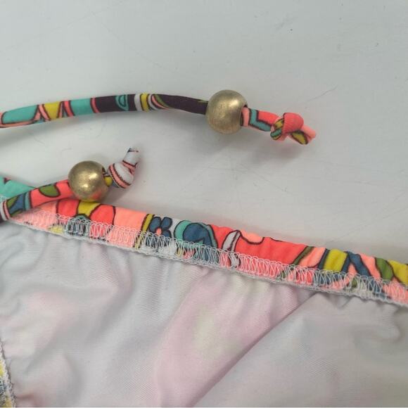 SHOSHANNA Bikini Bottoms Extra Small Paisley Floral String Neon Beach Swim NWT - Picture 9 of 12